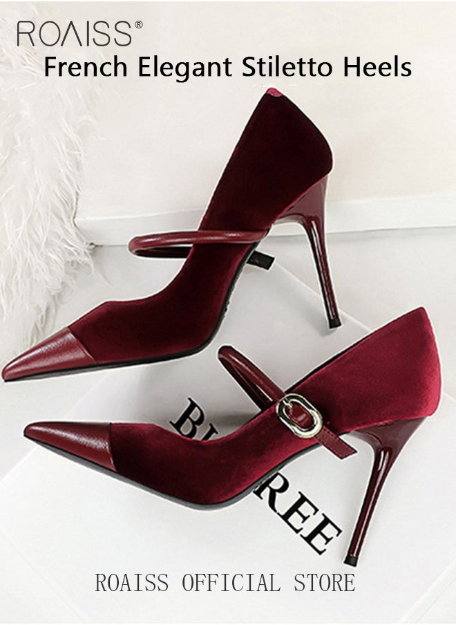 Women Pointed Toe Stiletto High Heels to Visually Slimming Luxurious Silk Satin Patchwork Material Stylish and Sophisticated Ankle Strap with Buckle Design Perfect for Formal Events and Parties - pzsku/Z18AA4F6B6474F85F9C59Z/45/_/1739763944/0fa10be5-3376-465c-8d1b-67443a50ac5f