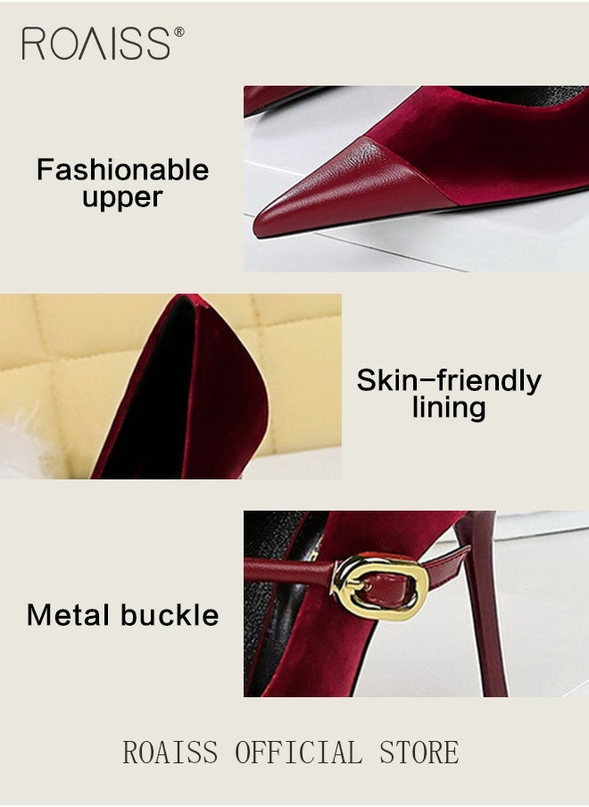 Women Pointed Toe Stiletto High Heels to Visually Slimming Luxurious Silk Satin Patchwork Material Stylish and Sophisticated Ankle Strap with Buckle Design Perfect for Formal Events and Parties - pzsku/Z18AA4F6B6474F85F9C59Z/45/_/1739763954/d67073fa-f6cf-42c2-8edd-370e31b8f13b