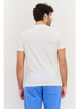 PUMA Men Sportswear Fit Short Sleeve Outdoor T Shirt, White/Orange  - Image 2