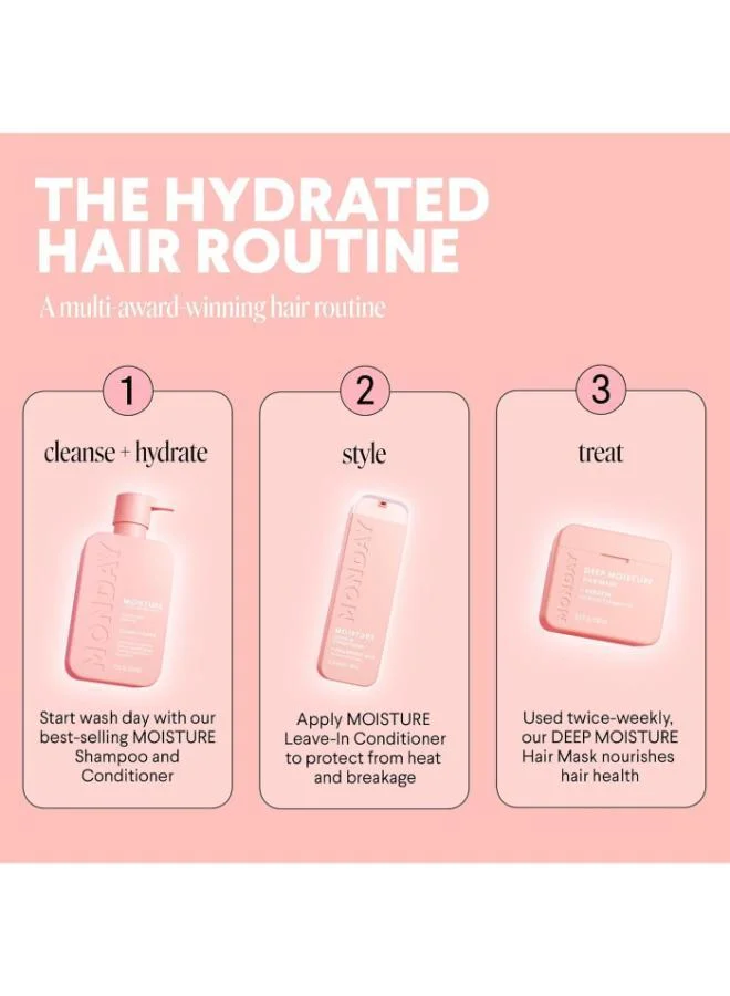 Monday  MONDAY HAIRCARE MOISTURE Conditioner with Hyaluronic Acid, Coconut Oil & Shea Butter for Dry & Dull Hair 354 mL  | Best Price UAE
