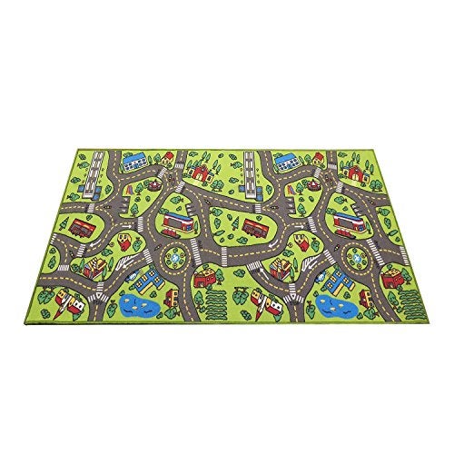 Angels Kids Rug Playmat 80 inches by 40 inches! City Life Great for Playing with Cars and Toys - Play Learn and Have Fun Safely - Educational Road Traffic Play Mat for Bedroom Play Room Game Safe Area - Image 2