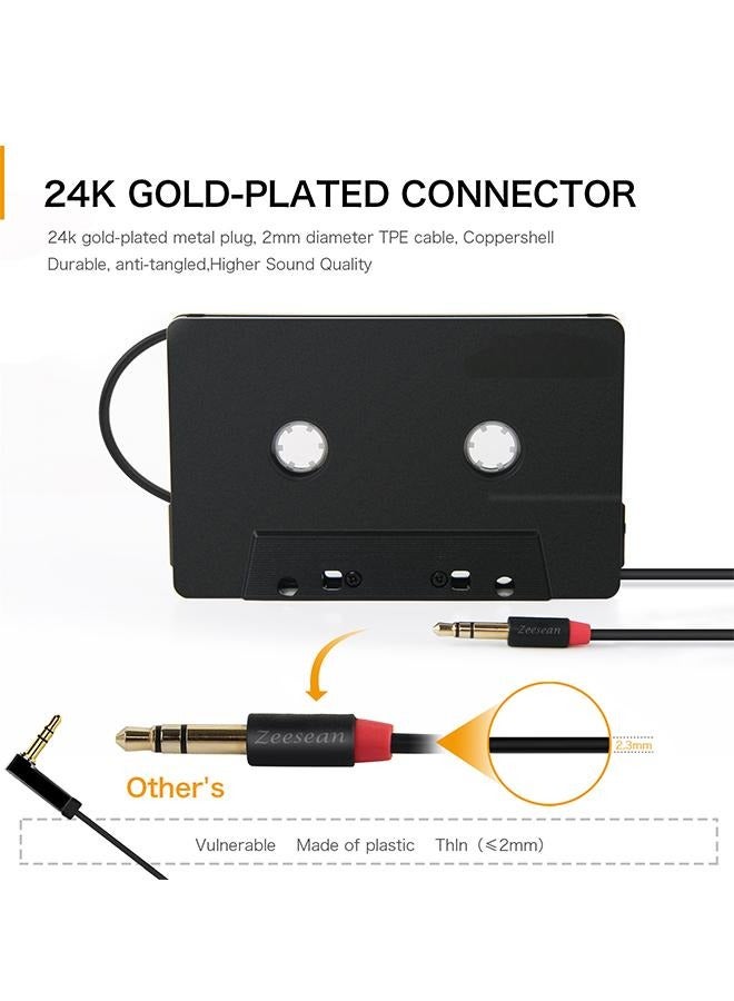 DUNISO Bluetooth Cassette Adapter, Car Audio Cassette Bluetooth Tape Converter Audio Converter for Car MP3 Player - Image 4