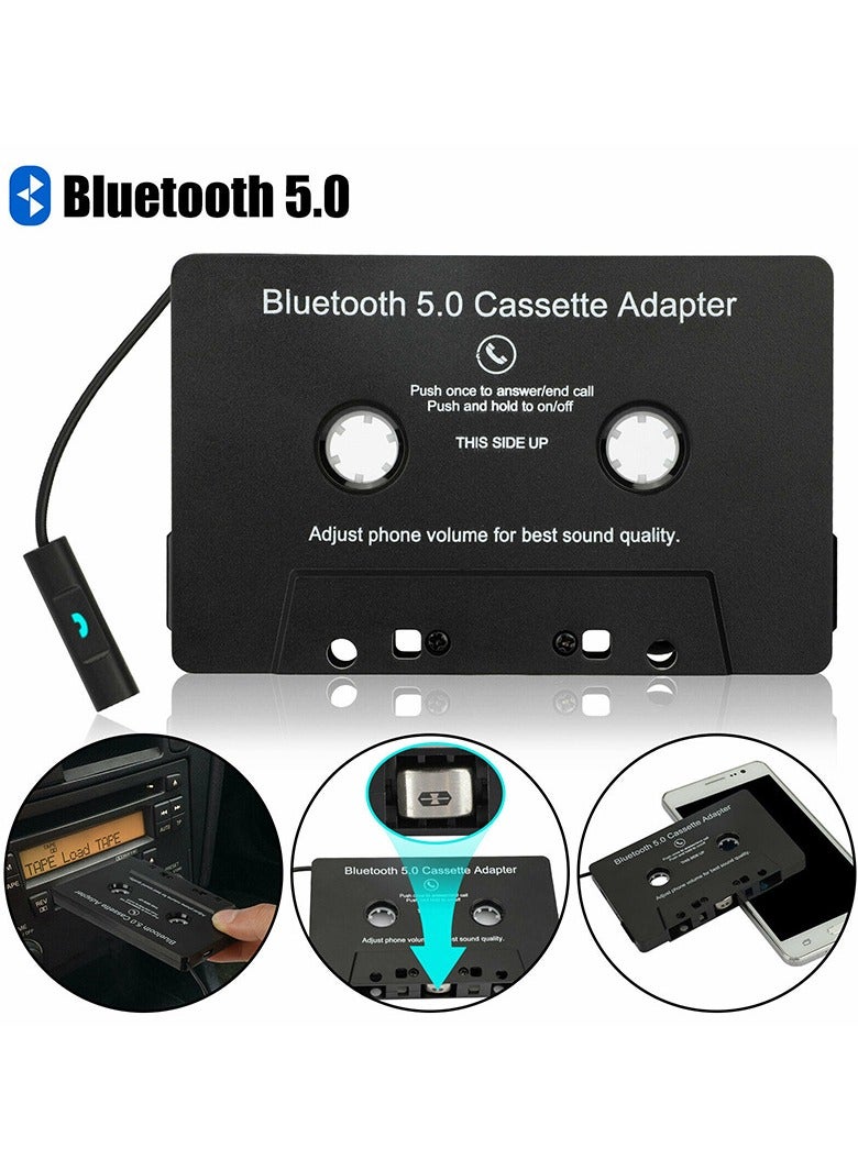 DUNISO محول كاسيت بلوتوث، محول كاسيت صوتي بلوتوث للسيارة لمشغل MP3 - Image 1