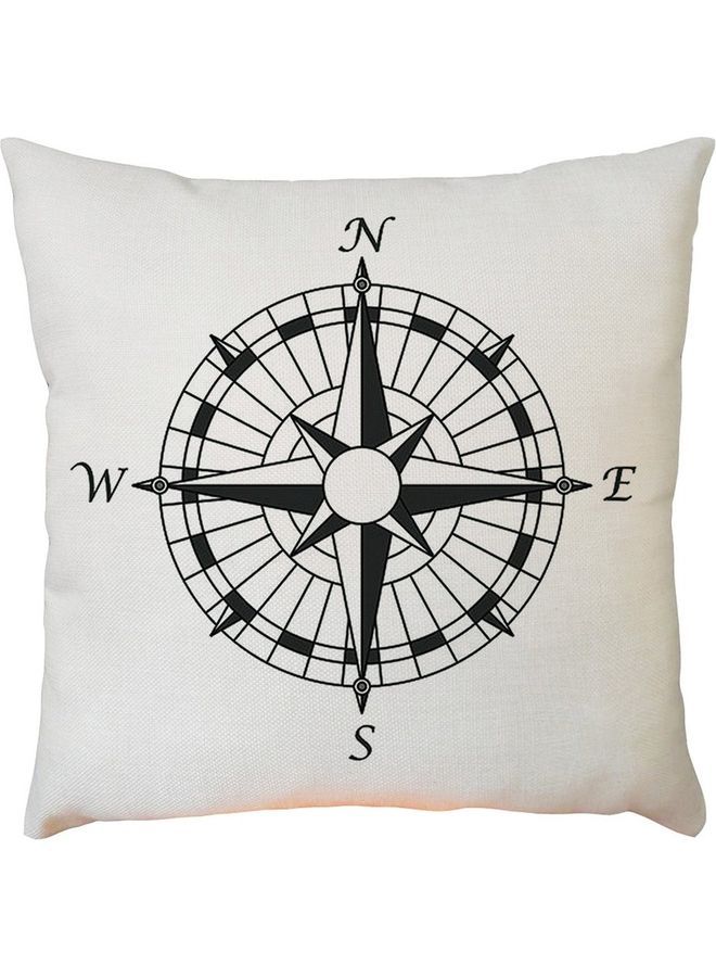 نيبمينينت غطاء وسادة ديكور بطبعة بسيطة أبيض