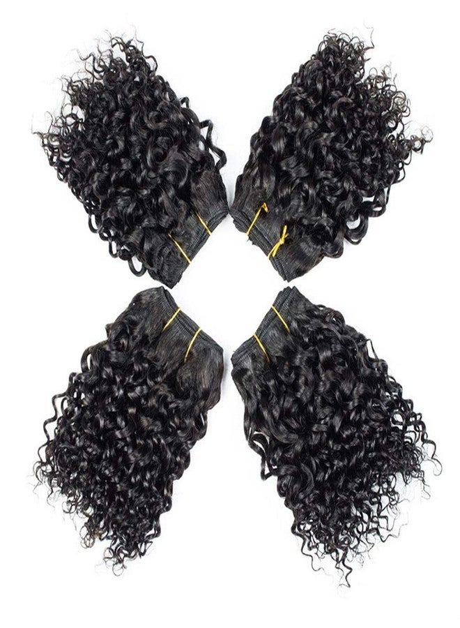 Jinhongze Human Hair Bundles Kinky Curly Bundles Human Hair Curly Wave Hair 4 Bundles Human Hair 50 Gram/Bundle 8A Unprocessed Kinky Curly Wave Bundles (8 8 8 8 1b) … - Image 5