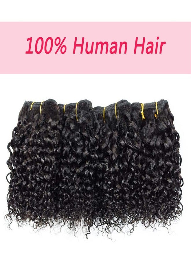 Jinhongze Human Hair Bundles Kinky Curly Bundles Human Hair Curly Wave Hair 4 Bundles Human Hair 50 Gram/Bundle 8A Unprocessed Kinky Curly Wave Bundles (8 8 8 8 1b) … - Image 4