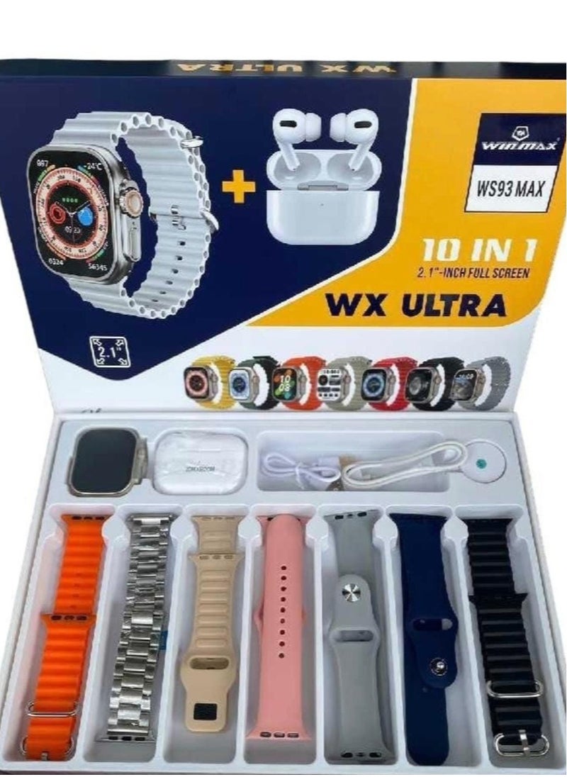 WX&DM - WX Ultra Abu 7-band smart watch with a modern Bluetooth headset, AirPods, waterproof - Image 1