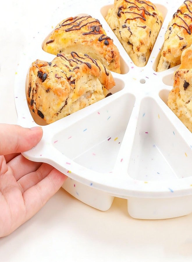 SHEbaking Silicone Scone Pans for Baking Wedge Pan 8-Cavity Silicone Slice Cake Mold Pie Pans for Quiche,Pizza,Brownies BPA free - Image 5