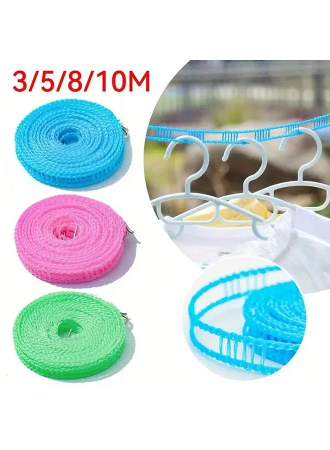 Heavy Duty Portable Outdoor Clothesline With Tensioner Windproof Non Slip Adjustable 19685 Inch Pink - Image 2