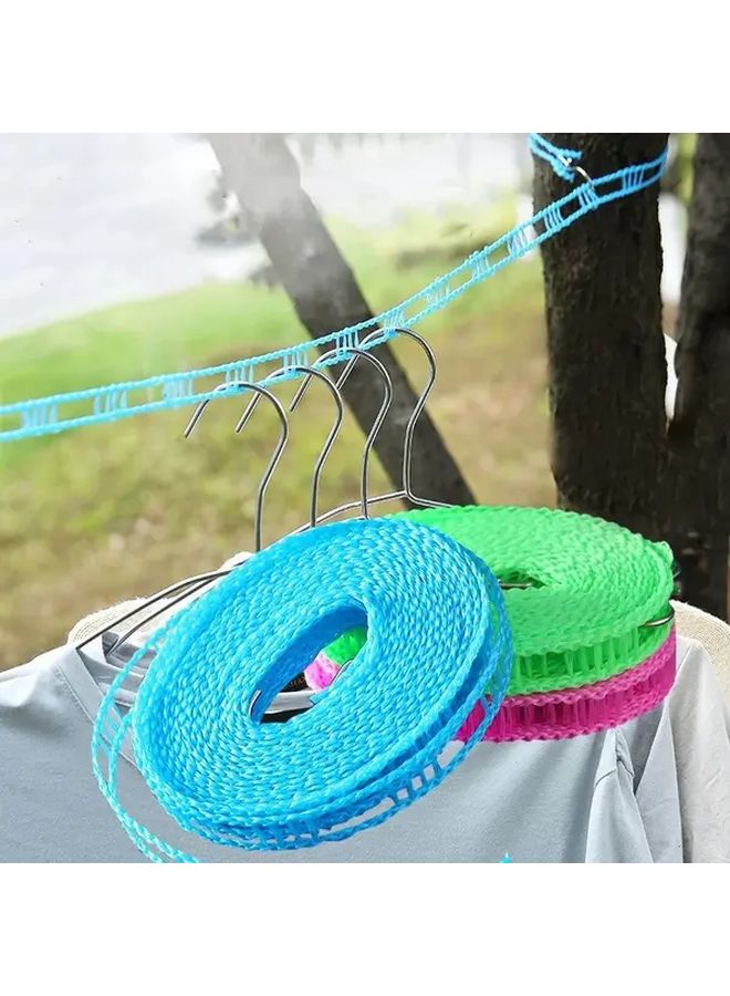 Heavy Duty Portable Outdoor Clothesline With Tensioner Windproof Non Slip Adjustable 19685 Inch Pink - Image 3