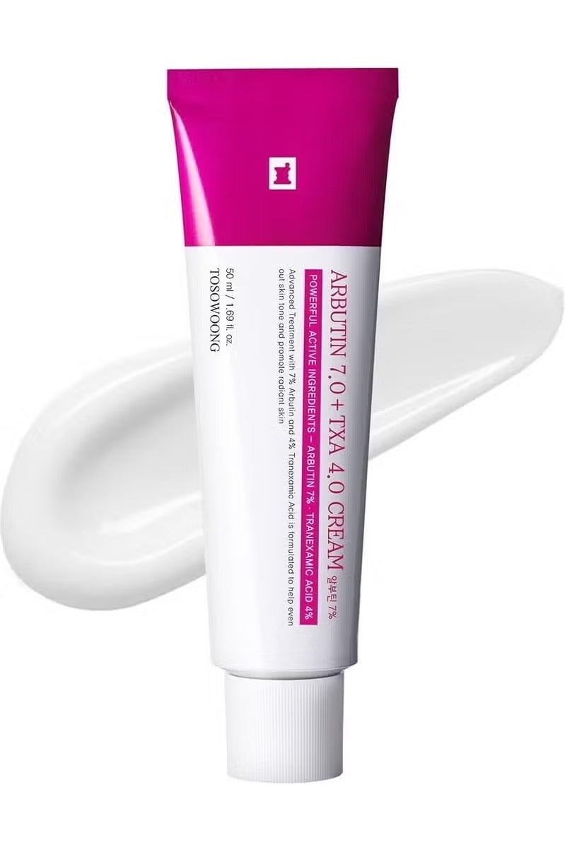 توسوونج أربوتين 7 ٪ + حمض ترانيكساميك 4 ٪ كريم ، أربوتين 70،000 جزء في المليون ، 40،000 جزء في المليون TXA ، نياسيناميد ، غلوتاتيون ، بقع داكنة ، برق ، بقع ، الخنازير ، العناية بالبشرة الكورية ، 50 مل ، 1.69 أوقية فلورية. - Image 1