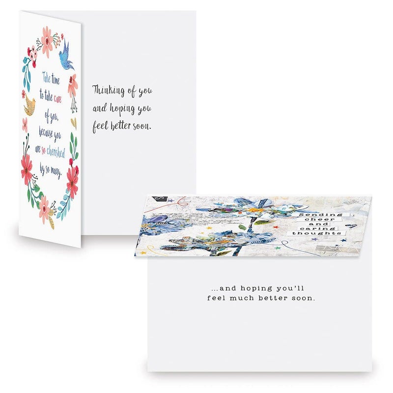 Current Caring Get Well Cards - Get Well Soon Cards Assortment - Set of 20, 10 Unique Designs, Large 5 x 7 Inch Cards, Sentiments Inside, For Women - Image 4