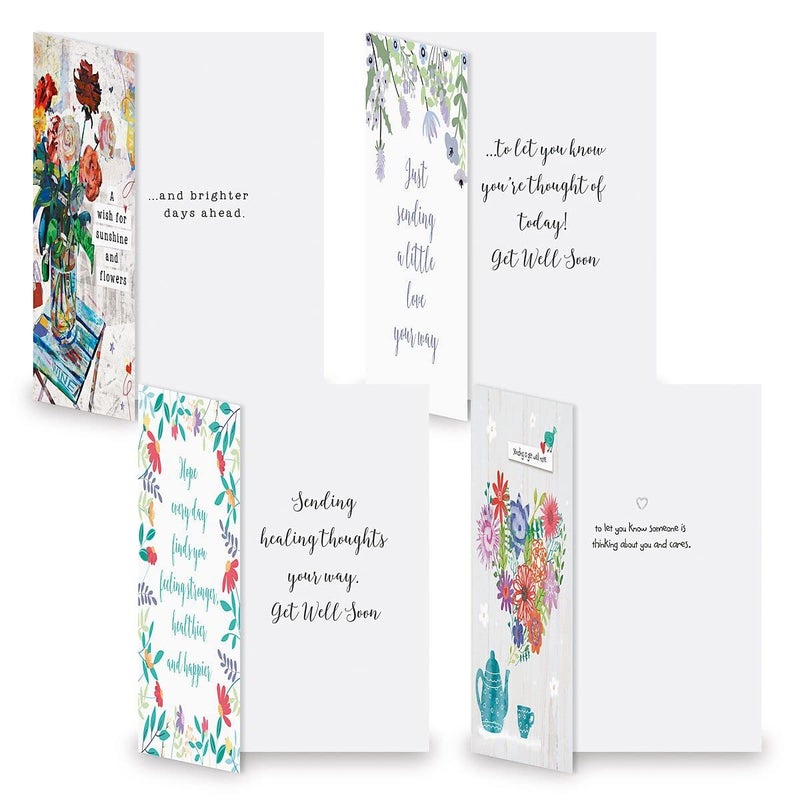 Current Caring Get Well Cards - Get Well Soon Cards Assortment - Set of 20, 10 Unique Designs, Large 5 x 7 Inch Cards, Sentiments Inside, For Women - Image 2