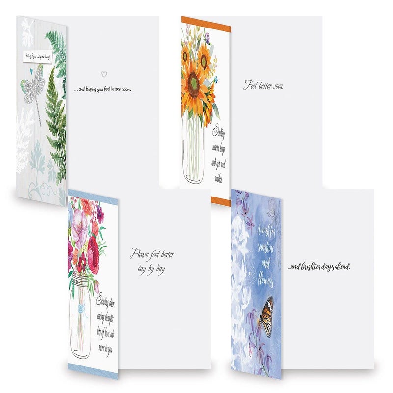 Current Caring Get Well Cards - Get Well Soon Cards Assortment - Set of 20, 10 Unique Designs, Large 5 x 7 Inch Cards, Sentiments Inside, For Women - Image 3