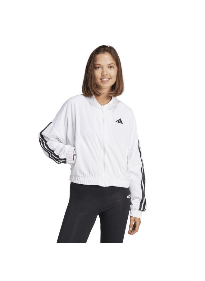 Adidas adidas W 3S WV BOMBER White Training JACKETS for Women - 2XS  - Image 1