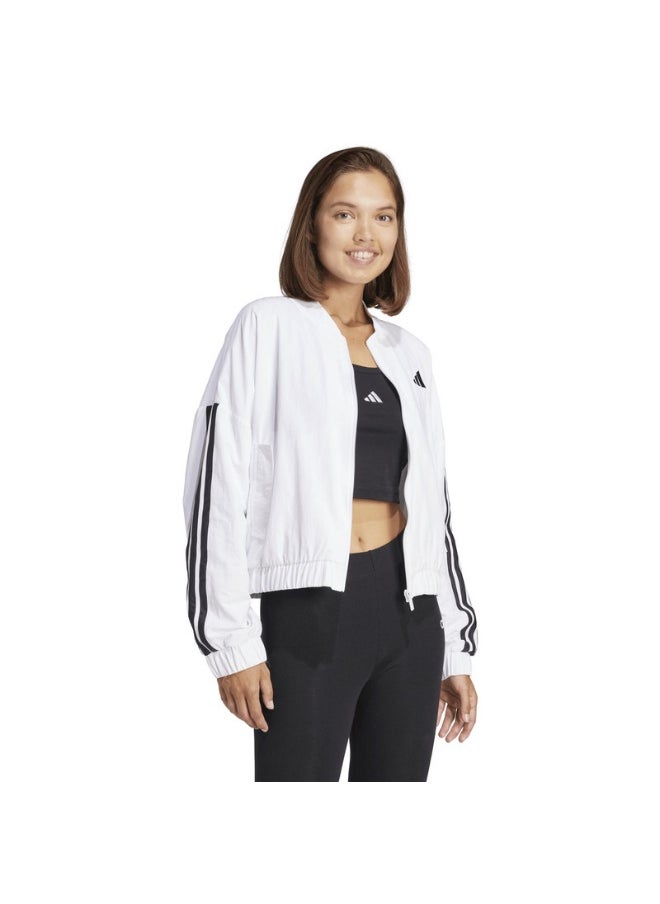 Adidas adidas W 3S WV BOMBER White Training JACKETS for Women - 2XS  - Image 3