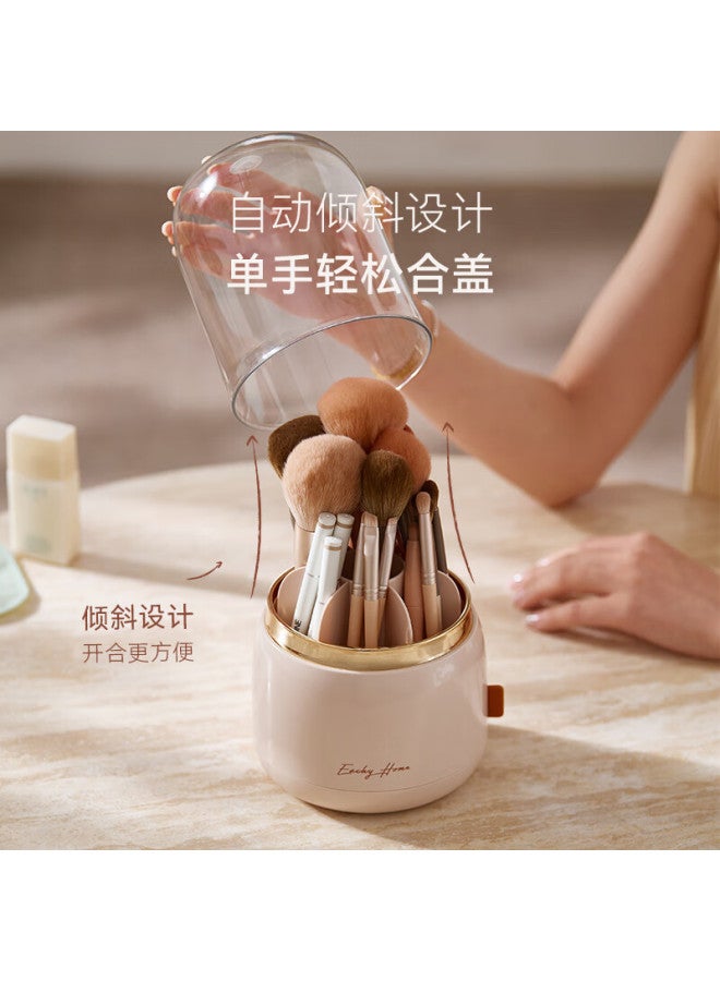 Eachy Makeup Brush Storage Tube, Dust-proof, High-end Feel, Large Capacity, Desktop Cosmetic Storage Container, Aesthetically Pleasing, Rotatable - Image 3