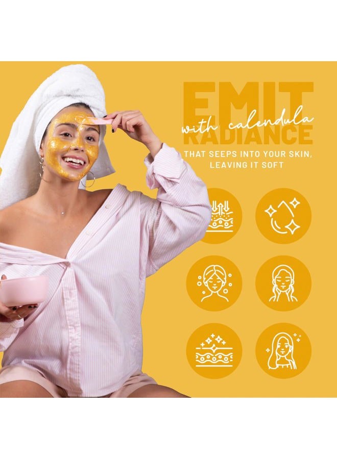 BRÜUN Jelly Mask Jar Calendula Peel-Off Face Care Rubber Mask | 23 fl oz Skin Care Moisturizing Gel Mask Jar Spa Set - Image 3