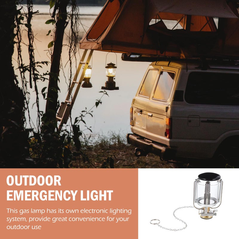 Portable Camping Lantern Propane Gas Powered Light Outdoor Emergency Lamp With Storage Bag - Image 4