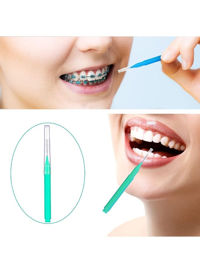 Braces Brush for Cleaner Interdental Brush Toothpick Dental Tooth Flossing Head Oral Dental Hygiene Flosser Toothpick Cleaners Tooth Cleaning Tool (5 Warm Colors,50pcs) - Image 5