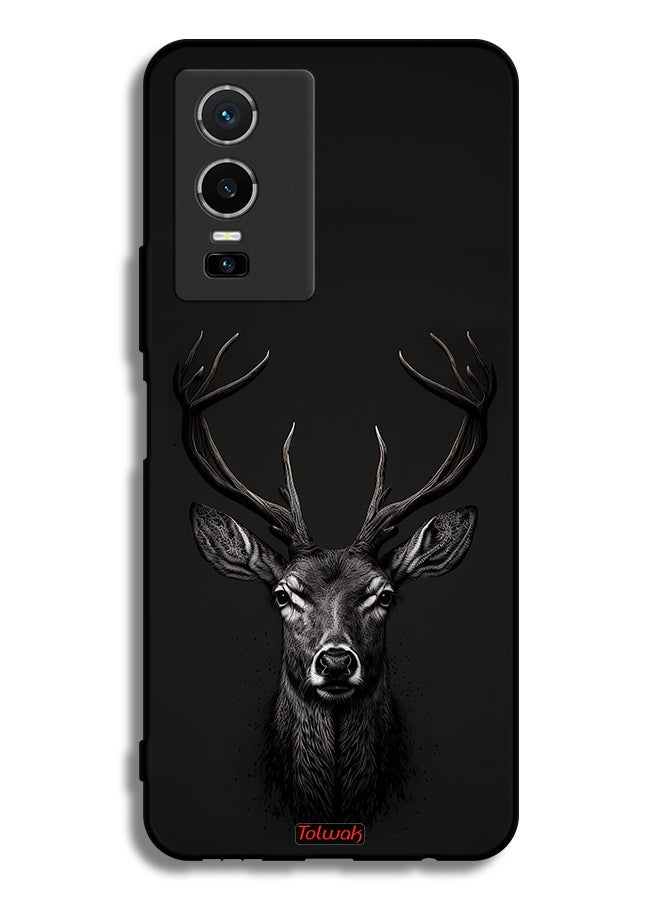 Tolwak Vivo Y76 5G Protective Case Cover Deer Digital Art - Image 2