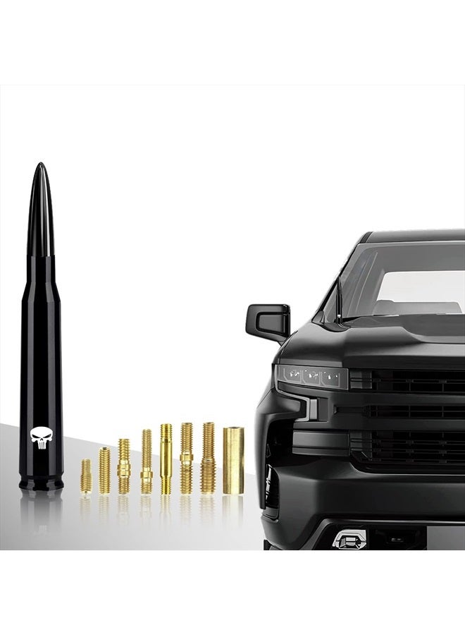 Miytsya Car Truck Bullet Antenna for GM Chevy Silverado 1500 2500 3500 HD Avalanche GMC Sierra 1500 2500 3500 Denali Heavy Duty Pickup Trucks Accessories (Black) - Image 1