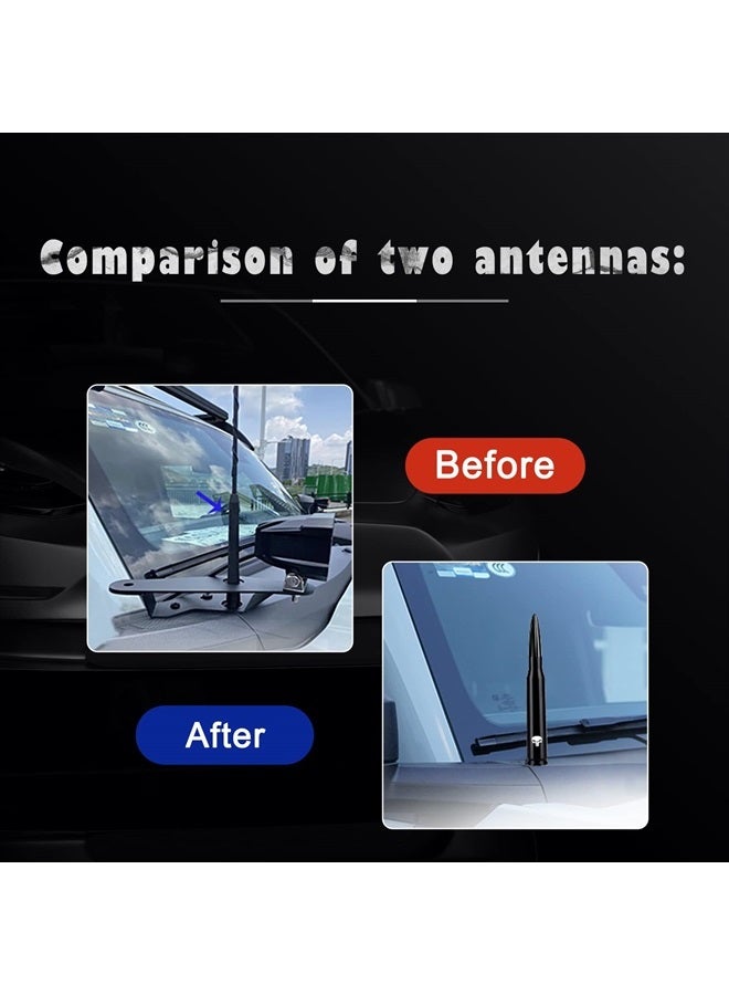 Miytsya Car Truck Bullet Antenna for GM Chevy Silverado 1500 2500 3500 HD Avalanche GMC Sierra 1500 2500 3500 Denali Heavy Duty Pickup Trucks Accessories (Black) - Image 3