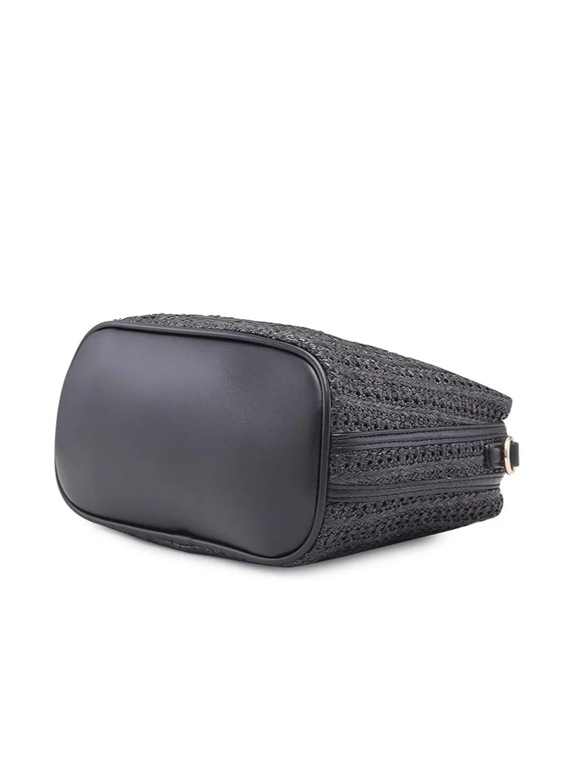 CAPRESE Caprese Neo Sling Bag, Black-Medium | Self Designed Handbag for Women | Adjustable Strap & Spacious Interiors | Perfect Ladies Purse for Carrying Everyday Essentials & Travel
