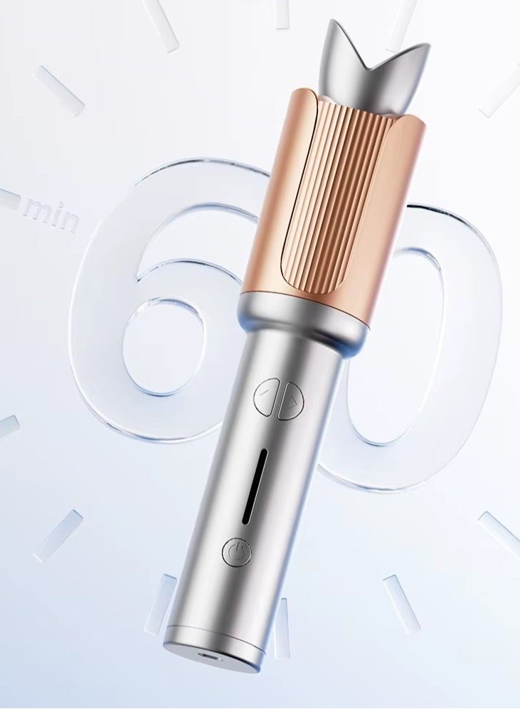 Professional Cordless Automatic Hair Curler – Portable Type-C Rechargeable Hair Styler with Smart Temperature Display - Image 1