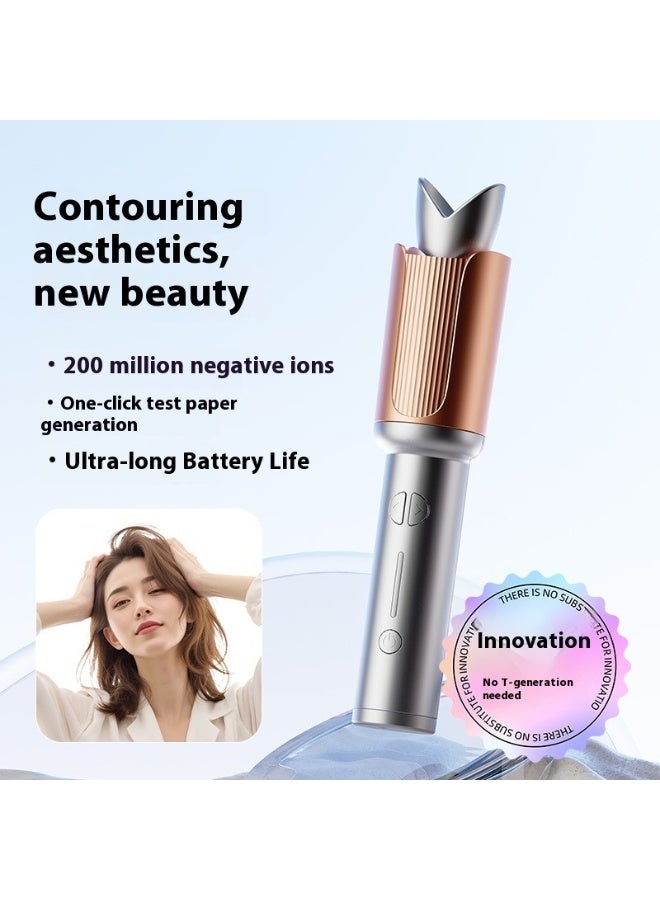 Professional Cordless Automatic Hair Curler – Portable Type-C Rechargeable Hair Styler with Smart Temperature Display - Image 4