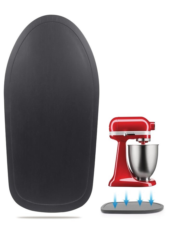 JAYOBGO Bamboo Mixer Slider Mat for Tilt Head Kitchen Aid 4.5-5 Qt Stand Mixer, Appliance sliding mat for kitchenaid Artisan 4.5-5 Qt, Countertop Storage Accessories Mixer Moving Tray Attachments Black - Image 1