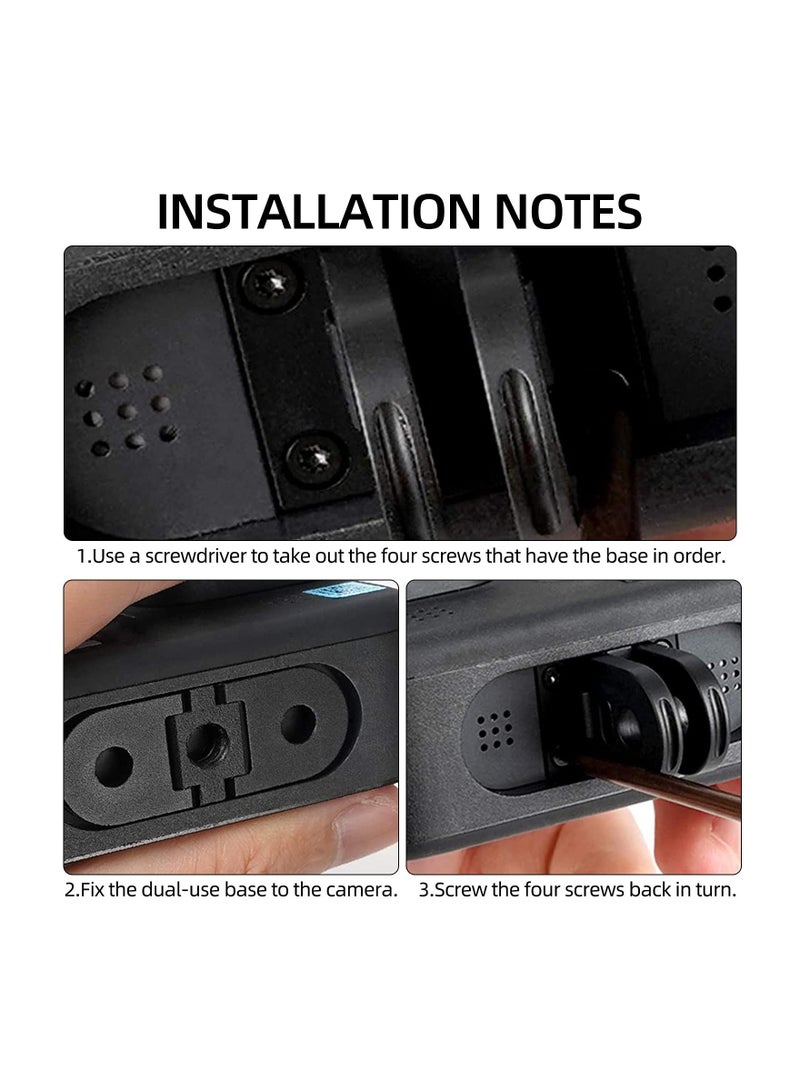 Y&D - Folding Fingers Replacement for GoPro Hero 10/ 9/ 8 Black/ Max, Adapter Mount with 1/4 Tripod Connector Port Housing Handle Monopod - Image 1