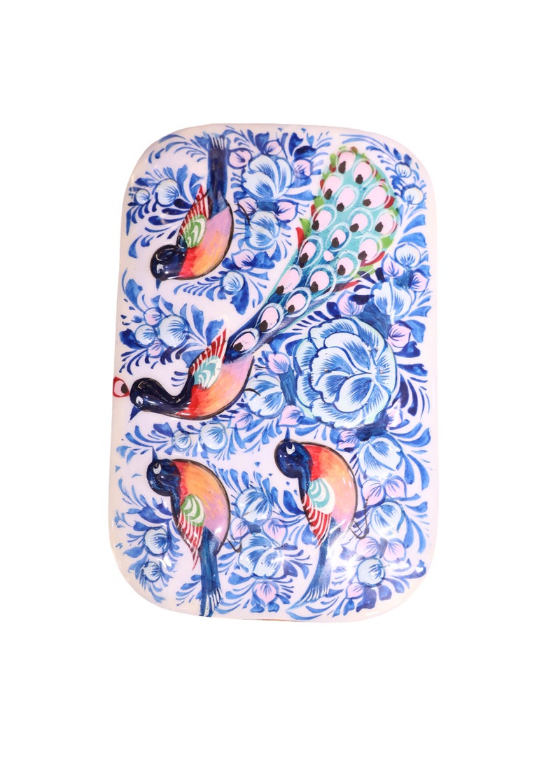 Hand-Painted Wooden Playing Card Box with Traditional Persian Miniature Art - Image 5