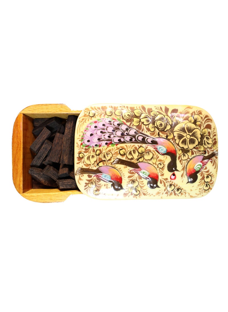 Hand-Painted Wooden Playing Card Box with Traditional Persian Miniature Art - Image 3