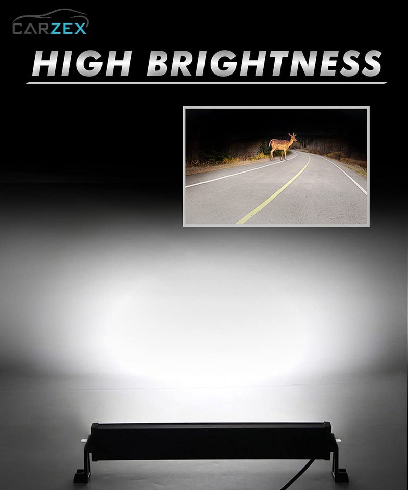 Carzex 60 Led 11 Inch Bar Light Led Fog Light for Cars/Bikes/Scooty, Spot + Flood Beam Combo Led Lights, Super Bright White Auxiliary Fog Lights - Image 3