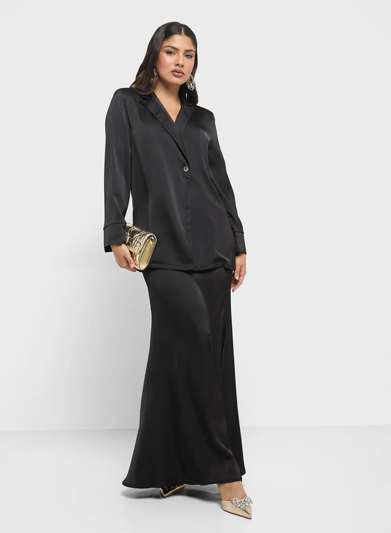 Khizana Blazer Top & Skirt Set