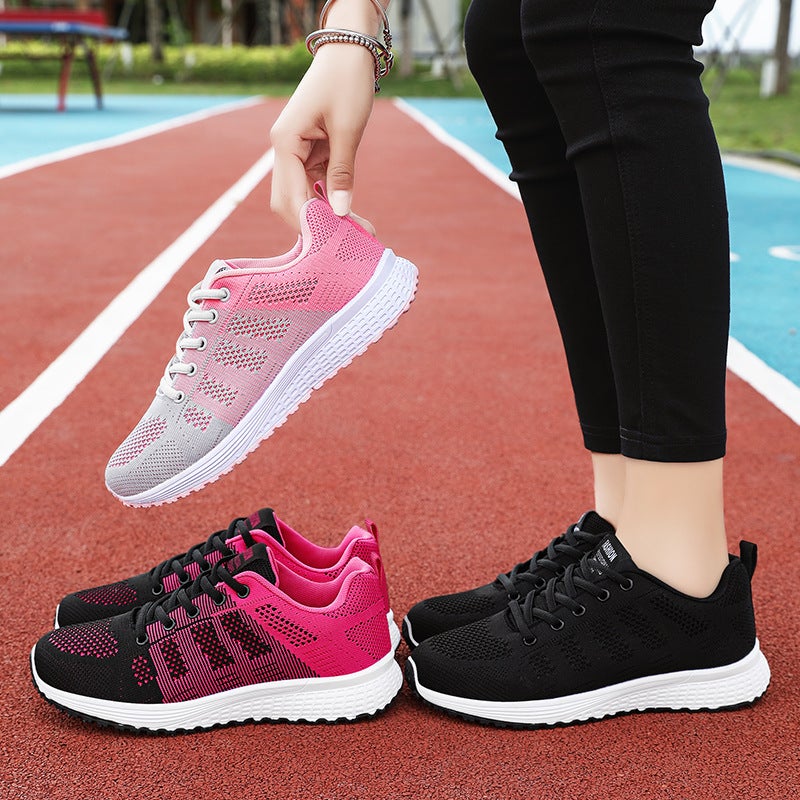 Women's Breathable Flyknit Low Top Sneakers - Image 3