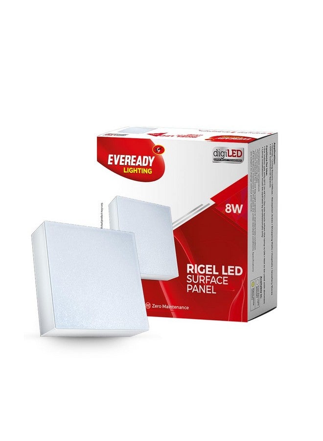 Eveready EVEREADY 8W LED Rigel Surface Panel | Rimless Design | Square Shape | Energy Efficient | High Luminous Output | 4kV Surge Protection | 6500K Daylight | Made in India & BIS Approved | Pack of 1 - Image 1