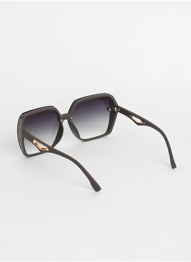 Haute Sauce The Glint Block Oversized Sunglasses