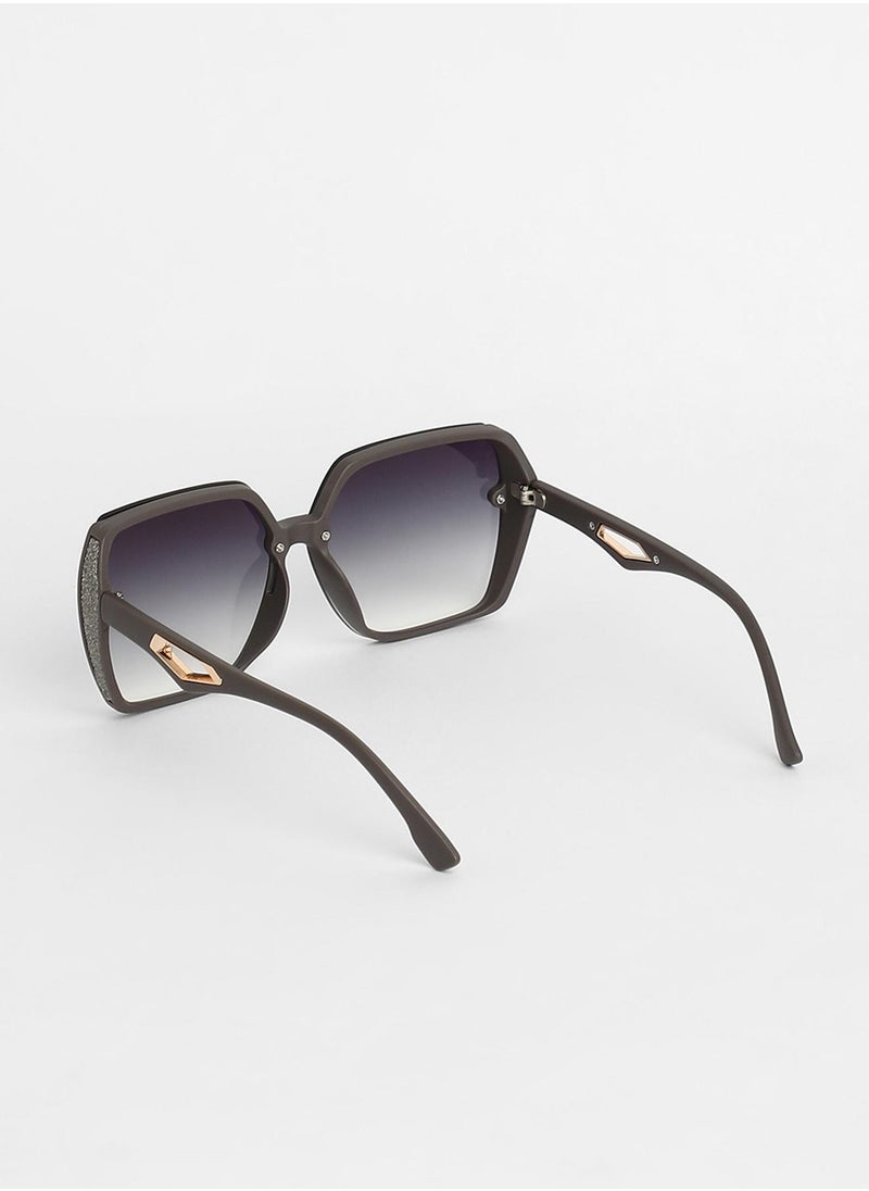 Haute Sauce - The Glint Block Oversized Sunglasses - Image 1