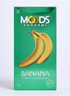 Moods Banana Condoms 12 Pieces  - Image 1