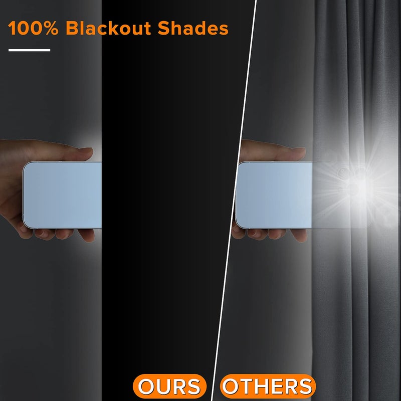 SUSNID Portable Blackout Curtains (79" x 57"), 100% Portable Blackout Blinds with 15 Pair Hook & Loop Tabs Stick-on, Temporary Shades for Baby/Travelers/Bedroom - Image 4