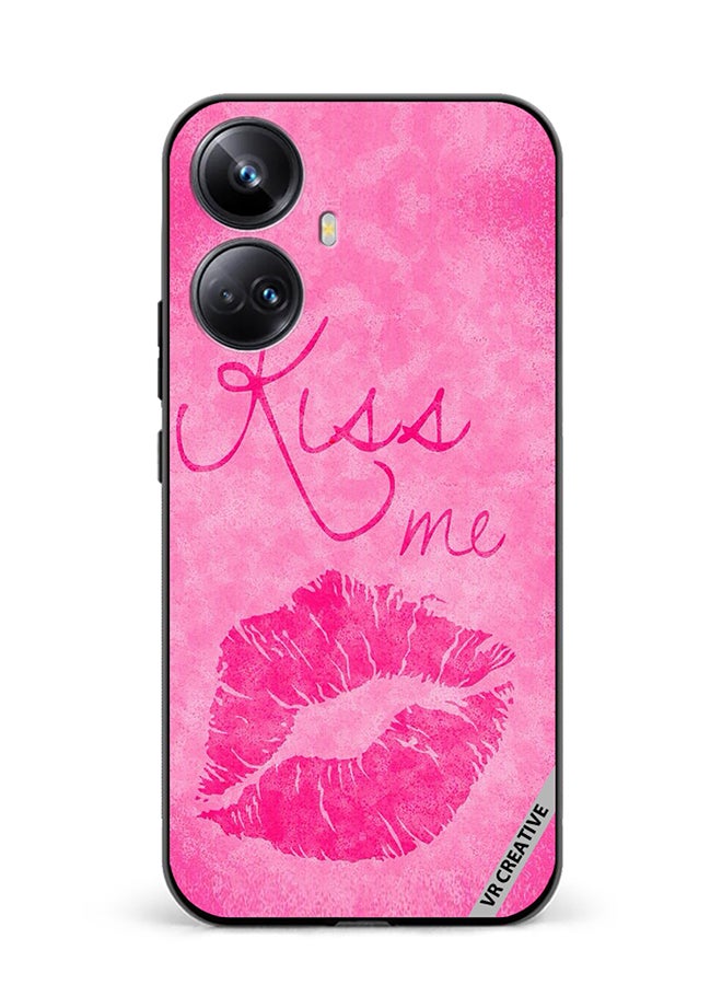 VR CREATIVE Protective Case Cover For Realme 10 Pro Plus Kiss me Pink Design Multicolour - Image 1