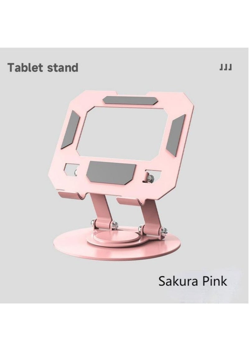 Metal iPad Stand Foldable Tablet Stand 360° Rotation Adjustable iPad Pro Stand,Multi-Angle Tablet Stand for Desk