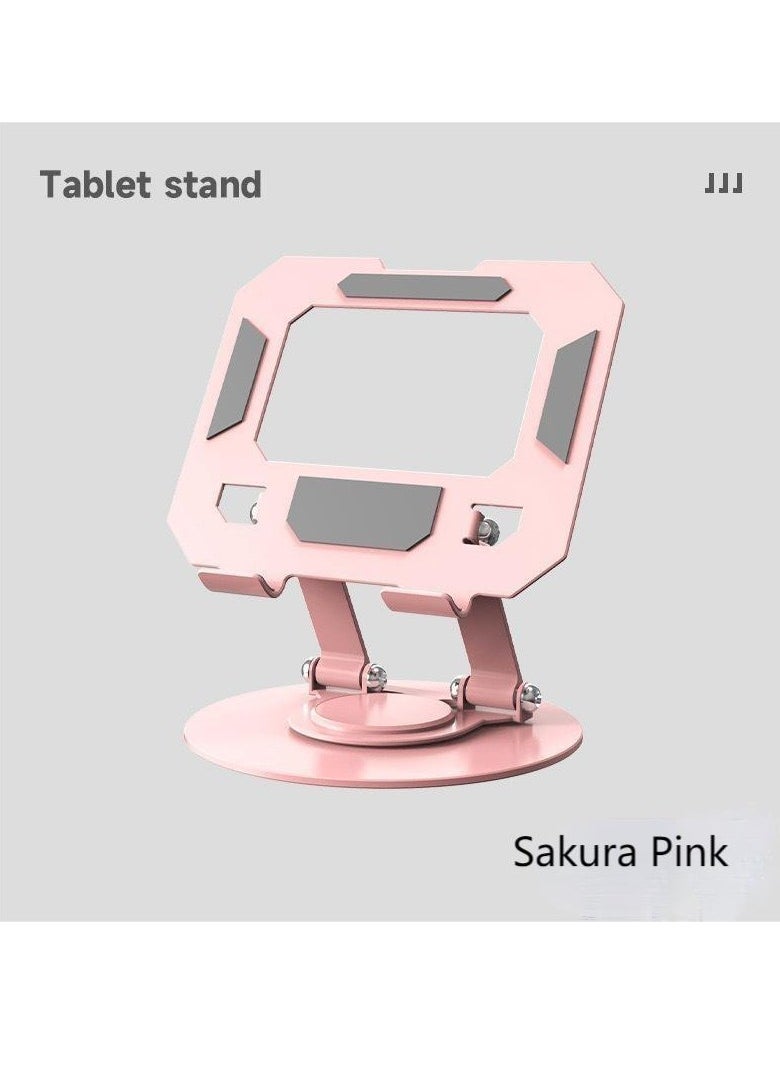 Metal iPad Stand Foldable Tablet Stand 360° Rotation Adjustable iPad Pro Stand,Multi-Angle Tablet Stand for Desk