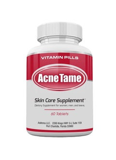 Acne Tame Acne Pills Supplement Clear Skin Vitamins Pill For Oily Skin Treatment Hormonal Blemishes Anti Spots & Cystic Acnes Supplements For Women Men Teens & Adults 60 Oral Tablets