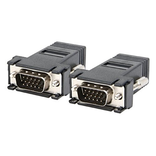SMAKN Theo&Cleo 2 Black VGA Extender Adapter to Cat5/cat6/rj45 Cable - Image 2
