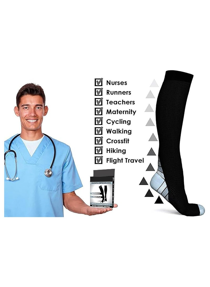 CMGTYYD Compression Socks Men & Women Best Graduated athletic Fit Running, Nurses, Shin Splints, Flight Travel ,1Pair（L/XL） - Image 4