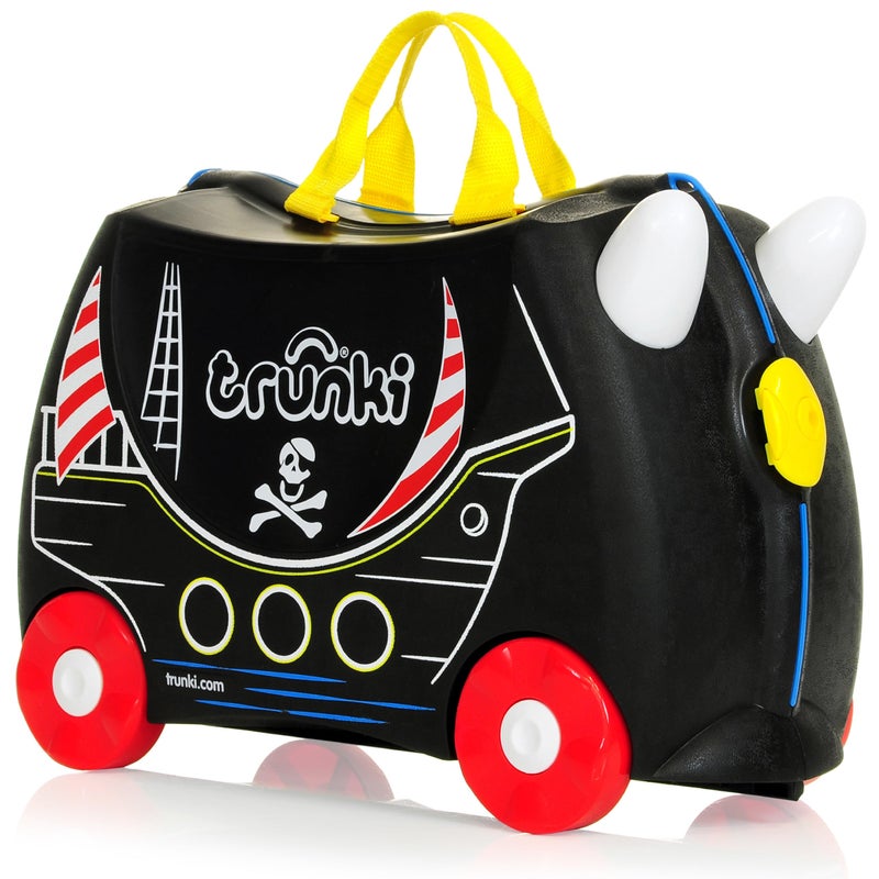 trunki Trunki Pedro Pirate Kids' Luggage, Black, 18 Litres 0312-GB01  - Image 1