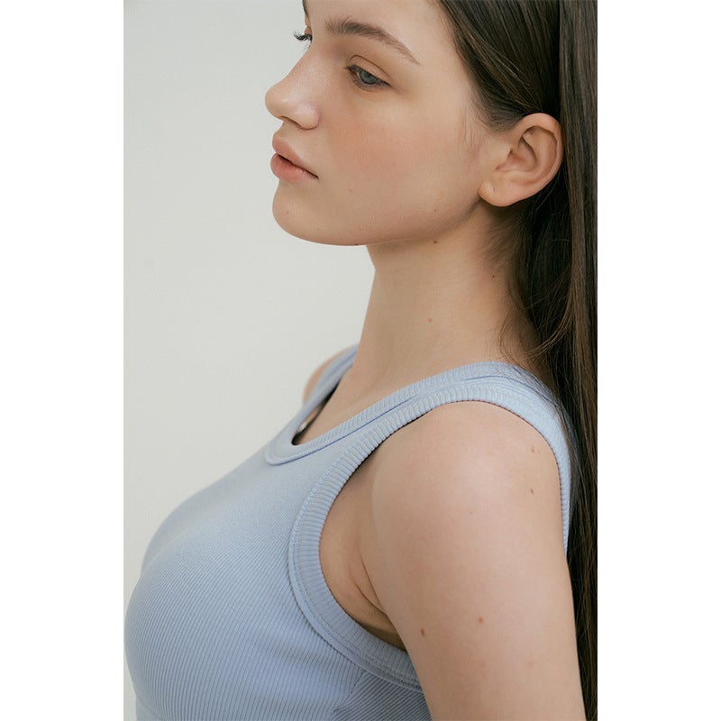 2023 Summer Thread Yoga Bra Vest Wide Shoulder Strap Sports Running Short U-Shaped Beauty Back Inner Bra Vest - Image 3